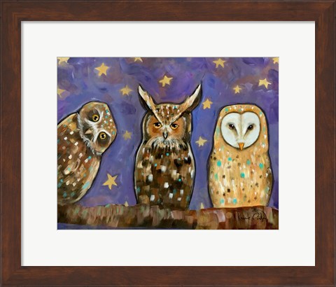 Framed Owls Print