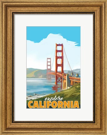 Framed Explore California Print