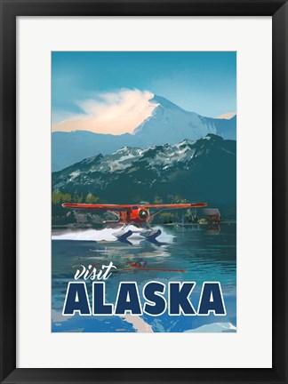 Framed Visit Alaska Print