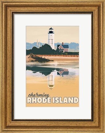 Framed Charming Rhode Island Print