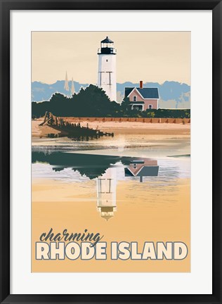 Framed Charming Rhode Island Print