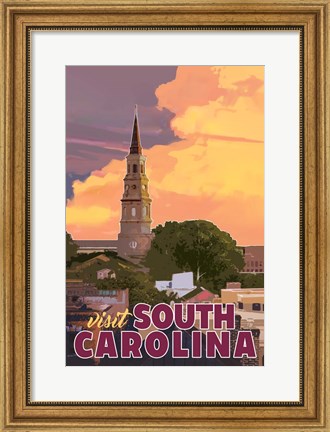 Framed Visit South Carolina Print