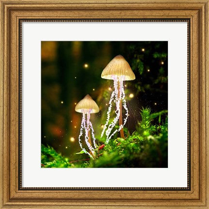 Framed Jellyshrooms Print