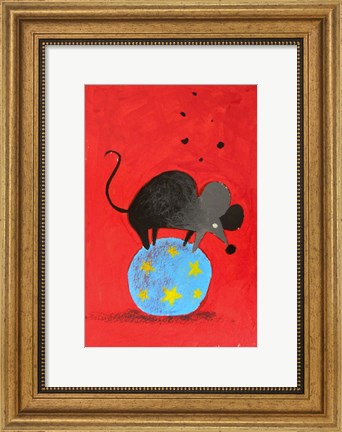 Framed Circus Mouse Print