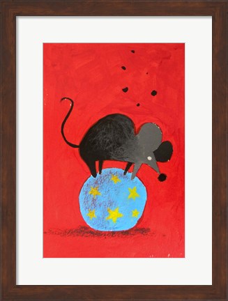 Framed Circus Mouse Print