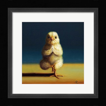 Framed Yoga Chick Tree Pose Print