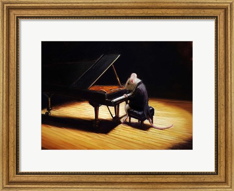 Framed Little Pianist Print