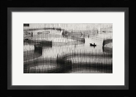 Framed Waiting For The Catch Print