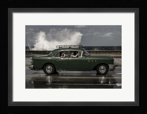 Framed Waving Malecon Print