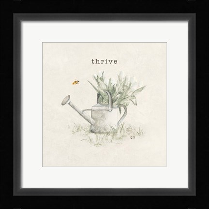 Framed Garden Watering Can Print