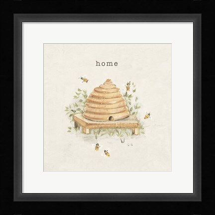 Framed Garden Bees Print