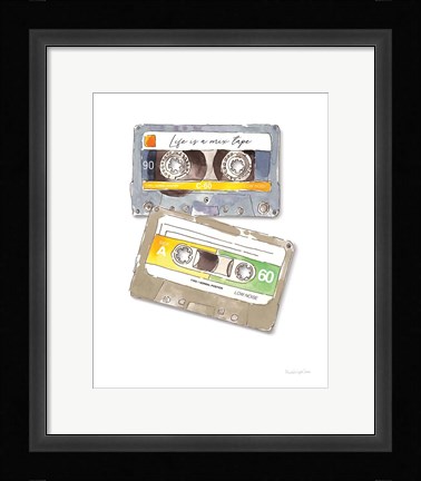 Framed Mixtape Love Neutral No Words Print