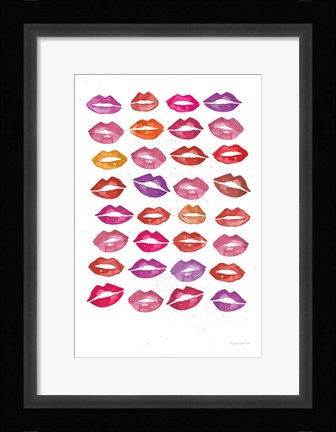 Framed Kiss Me Quick No Words Print