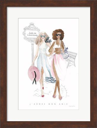 Framed Paris Girlfriends IV Pastel Print