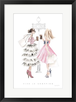 Framed Paris Girlfriends II Pastel Print