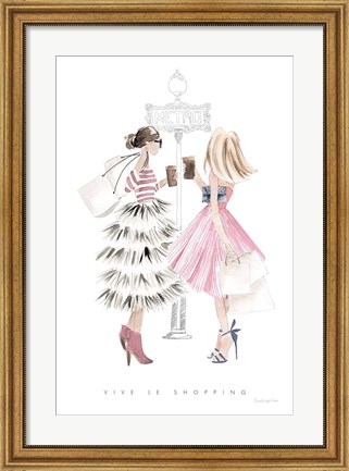 Framed Paris Girlfriends II Pastel Print
