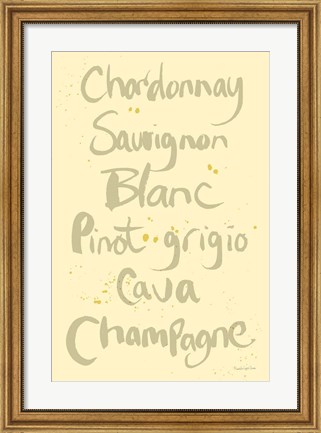 Framed Pop the Cork Wine Words II Print