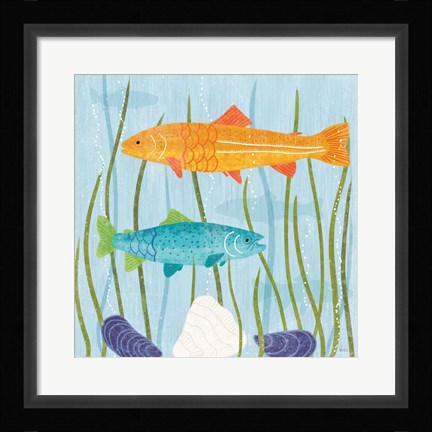 Framed Coastal Vibes III Print