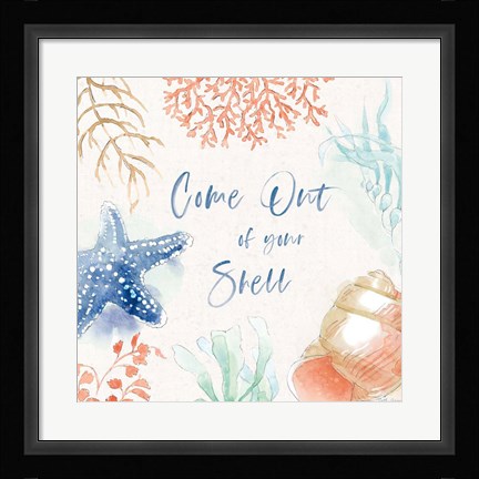 Framed Seaside XII Print