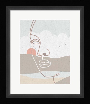 Framed Mykonos II Neutral Print