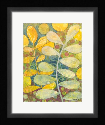 Framed Rising Green II Print