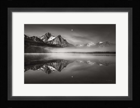 Framed Moonset on McGown Peak Print