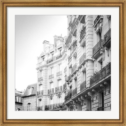 Framed Paris Moments III BW Print