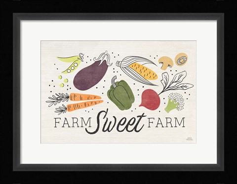 Framed Garden Goodies I Cream Print