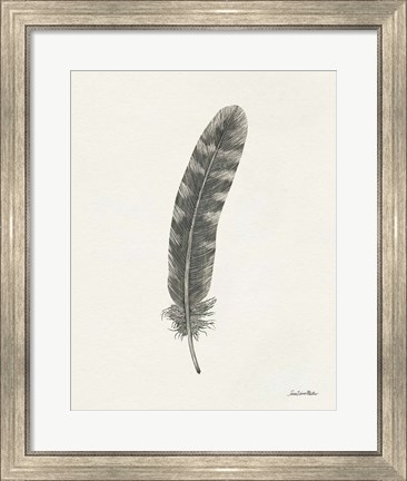 Framed Springtime Feather I Print