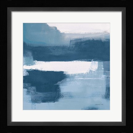 Framed Escalante Mood Blue and White Sq Print