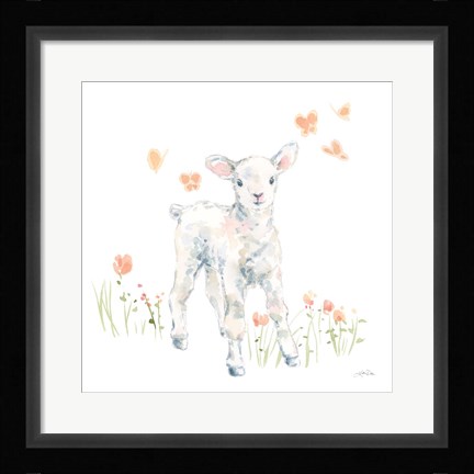 Framed Spring Lambs I Print