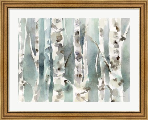 Framed Winter Birches v2 Print