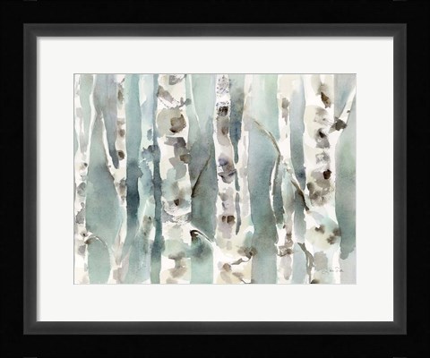 Framed Winter Birches v2 Print