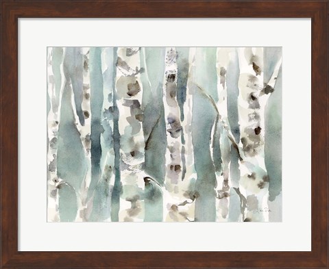 Framed Winter Birches v2 Print