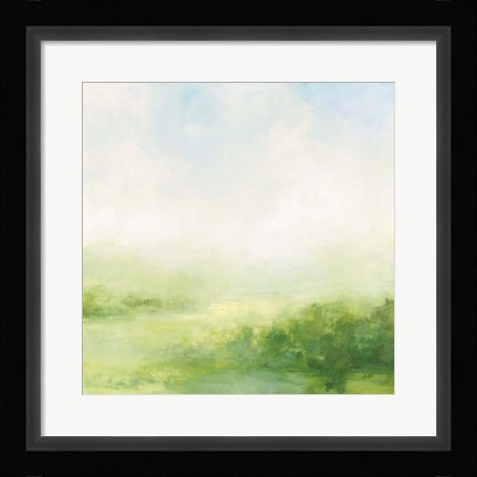 Framed Fields of Green II Print