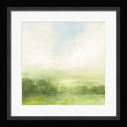 Framed Fields of Green I Print