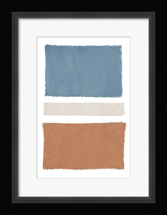 Framed Warm Painted Weaving V Print