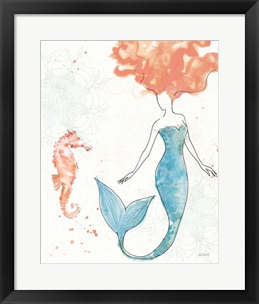 Framed Sea Sirens II No Words Print