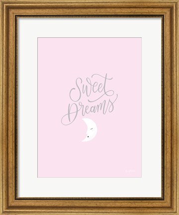 Framed Sweet Dreams Pink v2 Print