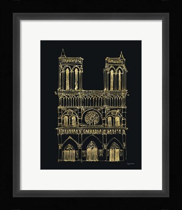 Framed Notre Dame Sketch Print
