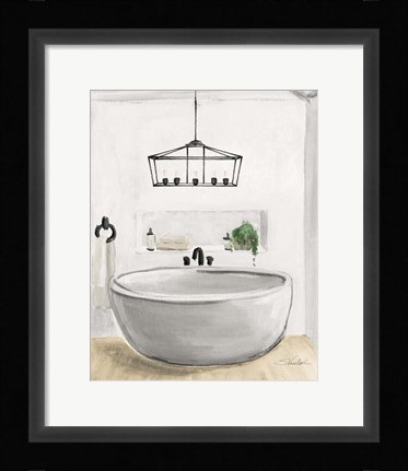 Framed Attic Bathroom II Blonde Print