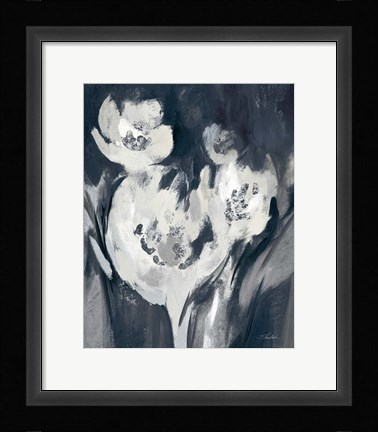 Framed White Fairy Tale Floral II Print