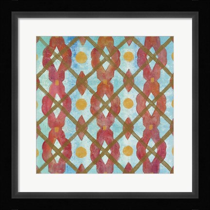 Framed Boho Lattice III Print