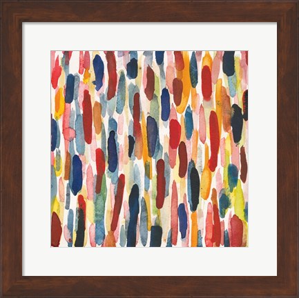 Framed Colorful Patterns IX Print