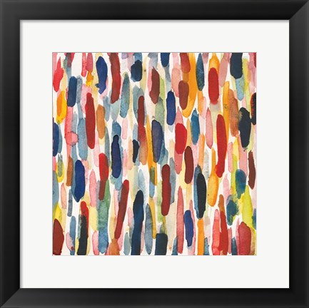Framed Colorful Patterns IX Print