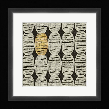 Framed Kitchen Play Pattern II BWG Print