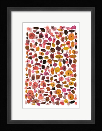 Framed Mid Century III Plum Vertical Print