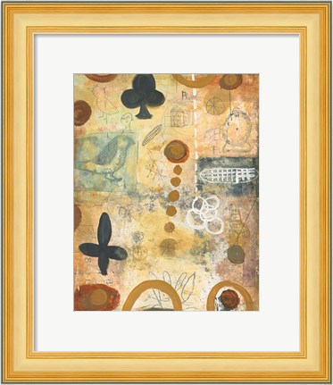Framed Bird in Hand Abstract Print