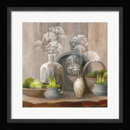 Framed Rustic Elegance I Crop Print