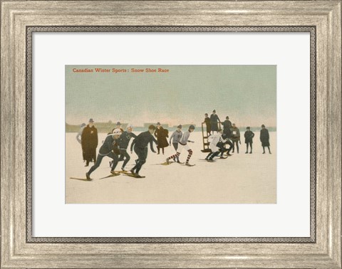 Framed Snow Shoe Race Print